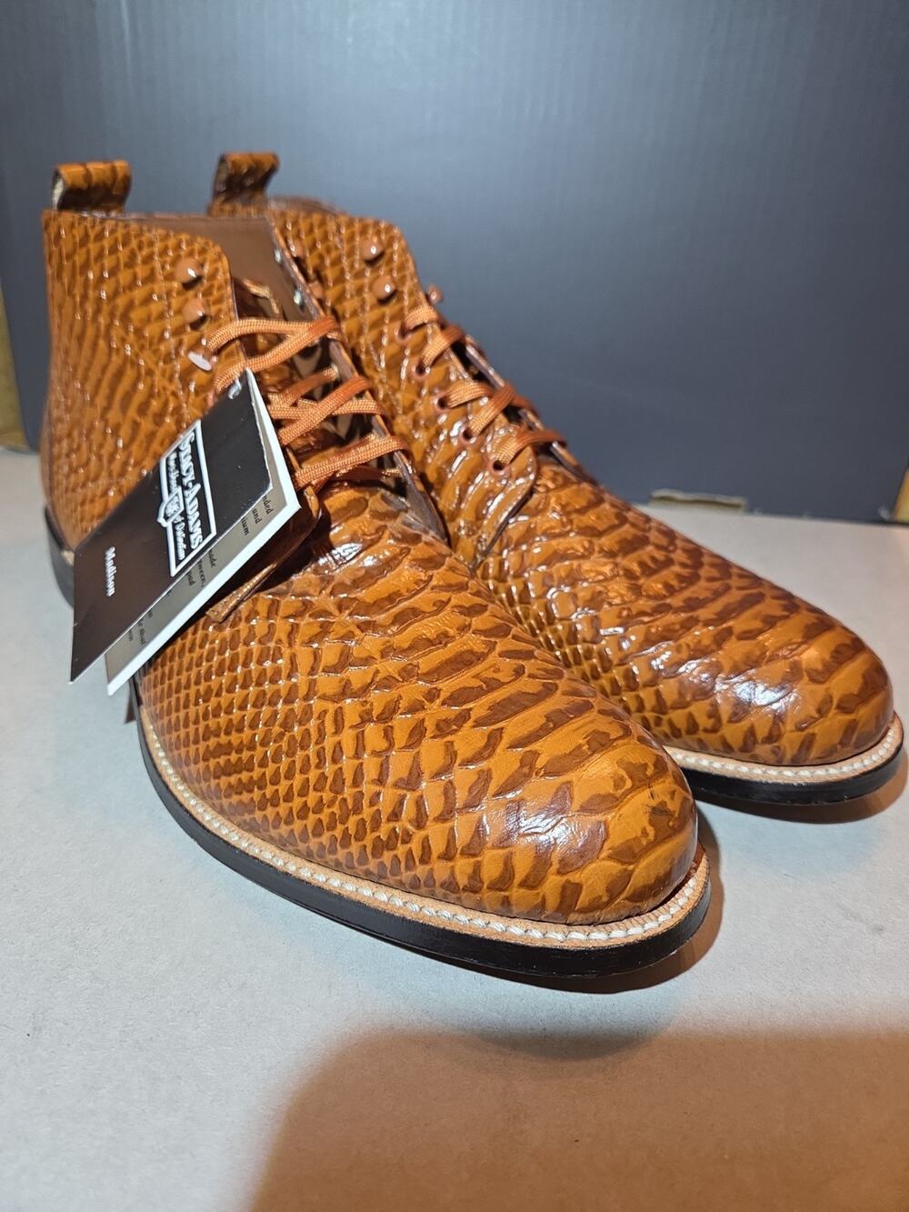 Stacy Adams High Top Leather Designer Shoes Size 10.5D